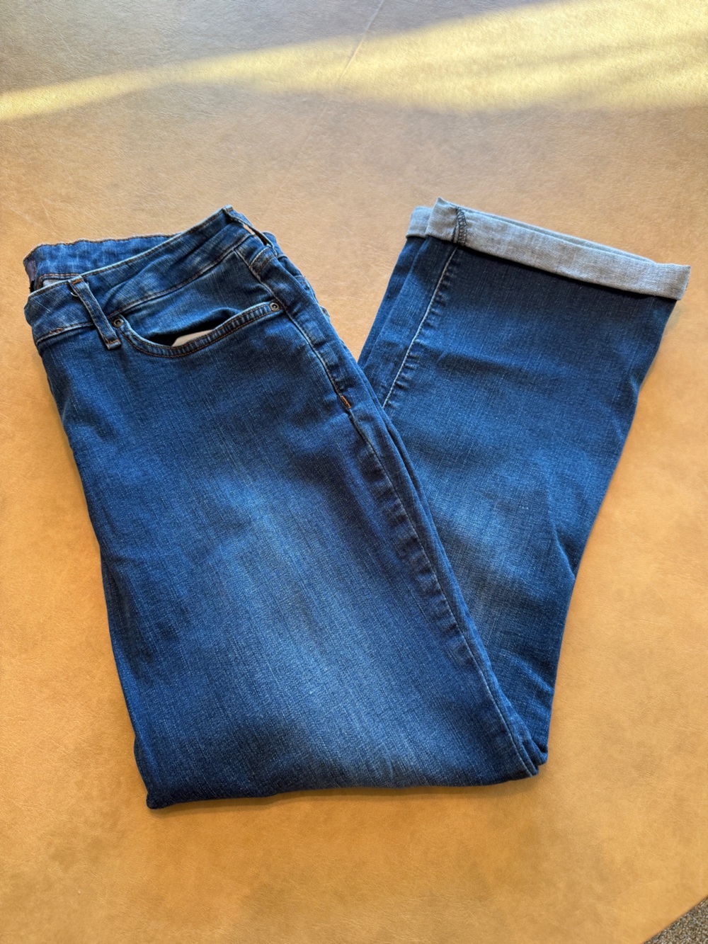 NYDJ Straight Leg Dark Blue Jeans